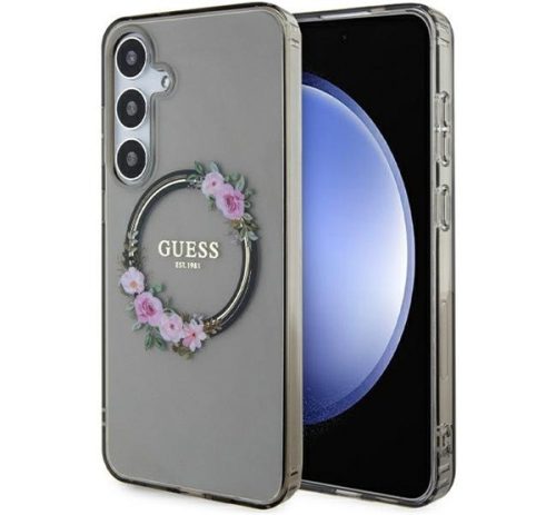 Guess IML Flowers Wreath S24+ tok, fekete GUHMS24MHFWFCK