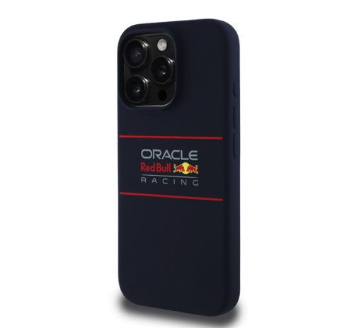 Red Bull Horizontal Logo iPhone 16 Pro szilikon MagSafe tok, tengerészkék