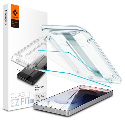 Spigen Glas.tR EZ Fit HD Samsung Galaxy S25 Ultra tempered kijelzővédő fólia felhelyező kerettel (2db)