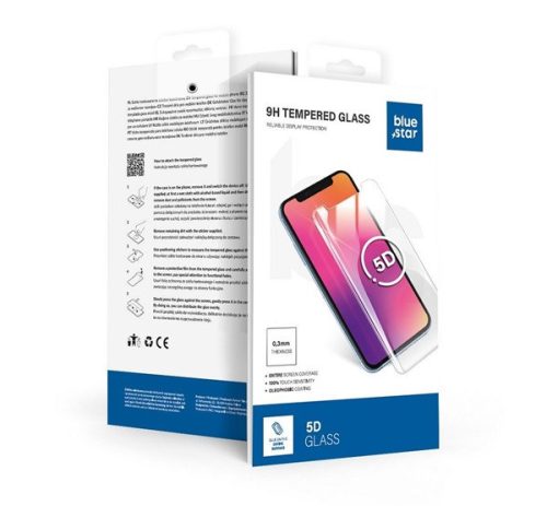 Blue Star Samsung Galaxy A56 tempered glass kijelzővédő üvegfólia, fekete