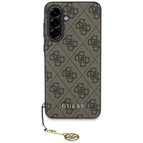 Guess 4G Charms Collection Samsung Galaxy A56 kemény hátlap tok, barna