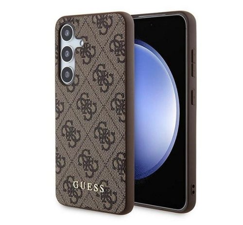 Guess 4G Metal Gold Logo Samsung Galaxy A55 hátlap tok, barna, GUOHCSA55G4GFBR