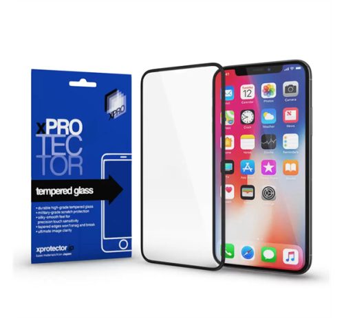 Apple iPhone 14/13/13 Pro Xprotector Tempered Glass Full Size 3D kijelzővédő üvegfólia, fekete