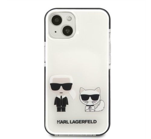 Karl Lagerfeld Karl and Choupette TPE hátlap tok Apple iPhone 13, fehér