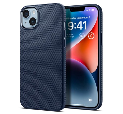 Spigen Liquid Air Apple iPhone 14 Plus tok, Navy Blue, kék