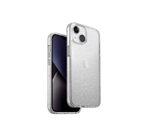 Uniq Lifepro Xtreme Tinsel Apple iPhone 14 Plus, csillámos szilikon tok, átlátszó