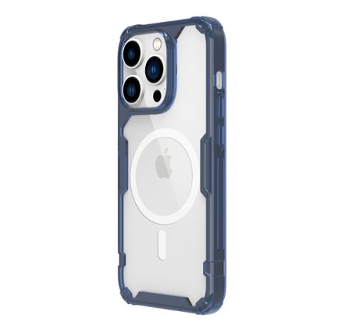 Nillkin Nature Pro Magnetic Apple iPhone 14 Pro szilikon tok, kék