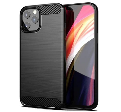 Forcell Carbon hátlap tok Apple iPhone 14, fekete