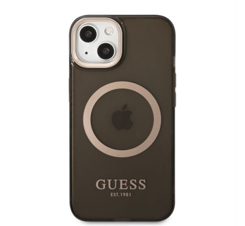 Guess Translucent MagSafe Apple iPhone 13 hátlap tok, fekete