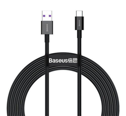 Baseus Superior USB / Type-C töltő- és adatkábel, 66W, 2m, fekete