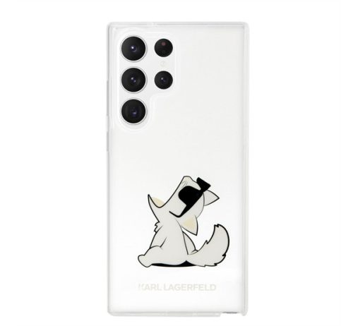 Karl Lagerfeld Choupette Fun Samsung Galaxy S23 Ultra, szilikon tok, átlátszó