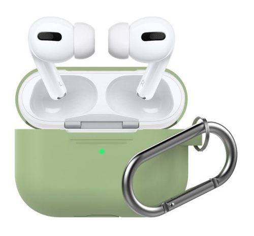 Phoner Simple Apple Airpods Pro szilikon tok akasztóval, avokádó