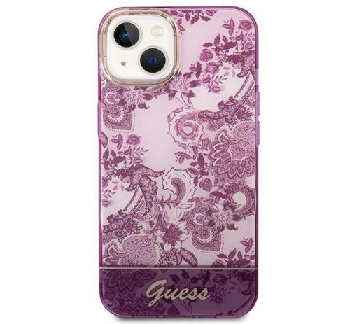 Guess Porcelain Collection Apple iPhone 14 Plus hátlap tok, rózsaszín