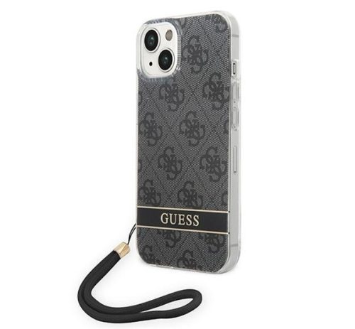 Guess 4G Print Strap Apple iPhone 14 Plus hátlap tok, fekete