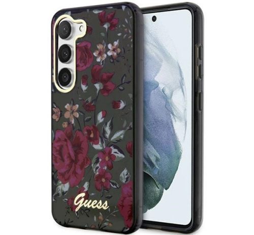 Guess Flower Collection Samsung Galaxy S23+ hátlap tok , keki