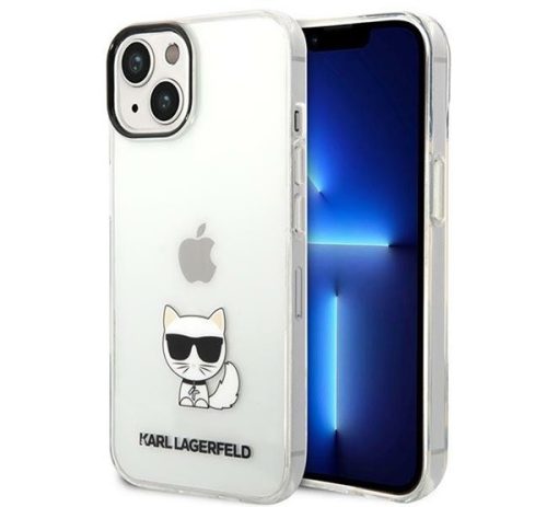 Karl Lagerfeld Choupette Body Apple iPhone 14 Plus hátlap tok, átlátszó