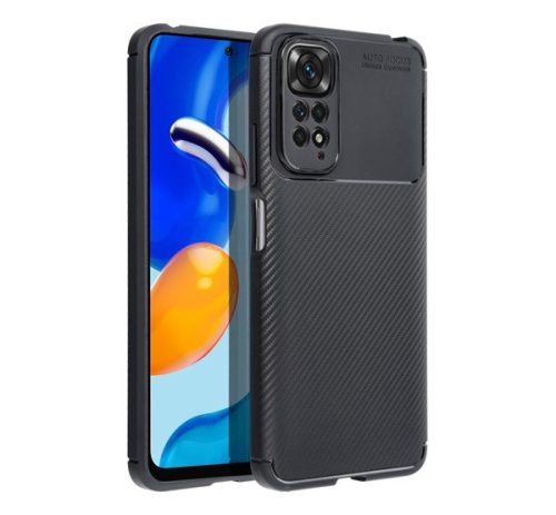 Forcell Carbon Premium hátlap tok,  Xiaomi Redmi NOTE 9 , fekete