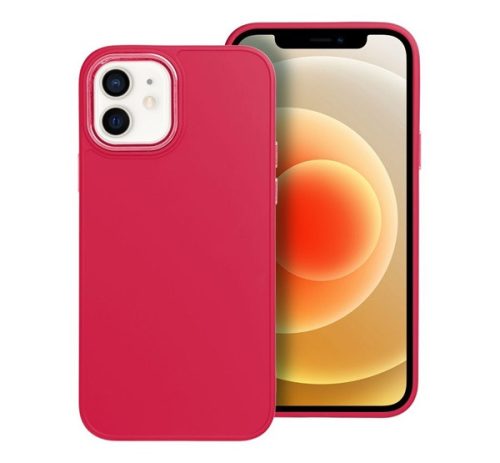 Frame Apple iPhone 12/12 Pro közepesen ütésálló tok kameravédő kerettel, magenta