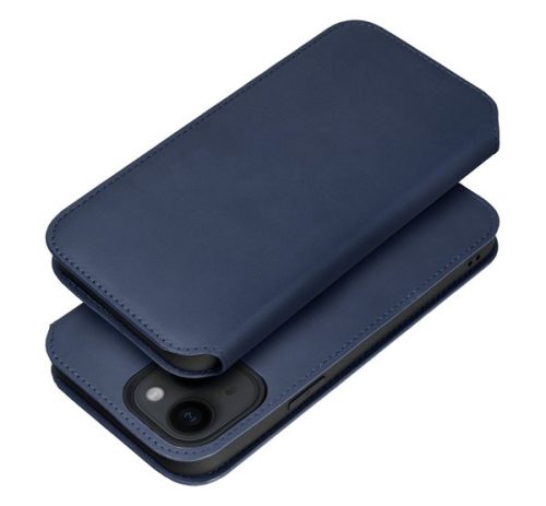 Dual Pocket Apple iPhone 15 Plus flip tok, kék