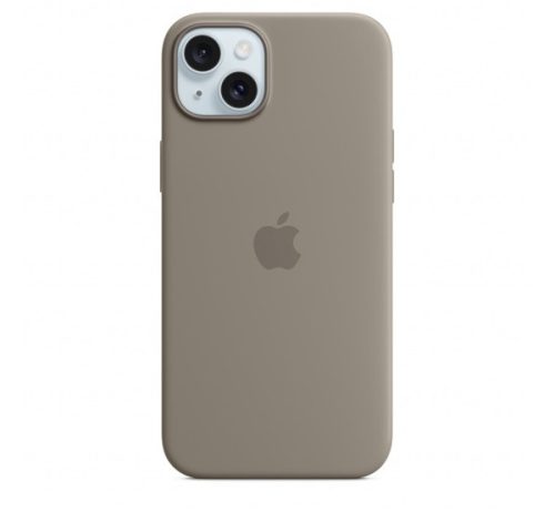 Apple iPhone 15 Plus MagSafe szilikon tok, agyag