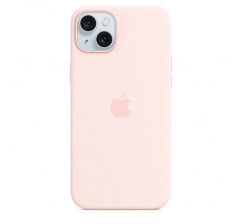 Apple iPhone 15 Plus MagSafe szilikon tok, világos rózsaszín