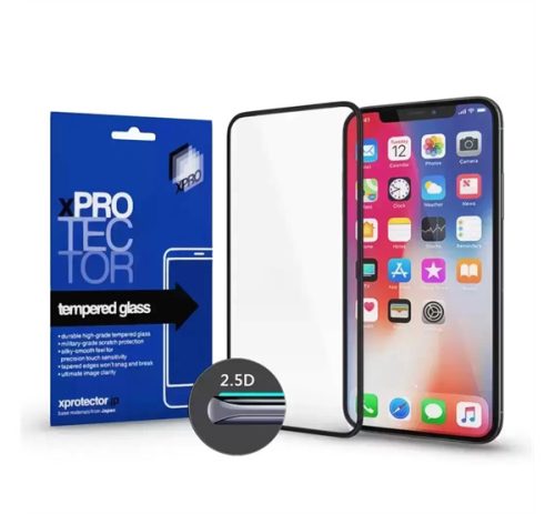 Apple iPhone 15 Pro Max Xprotector Tempered Glass Full 2.5D fekete 0.33 kijelzővédő üvegfólia