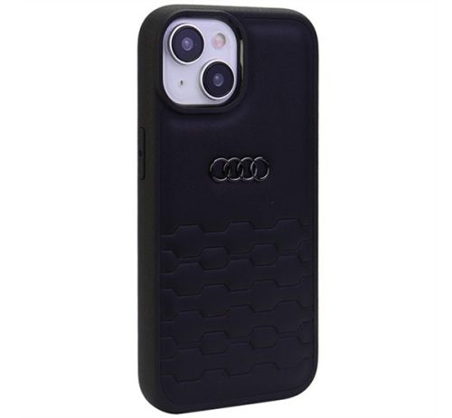 Audi GT Synthetic Leather Apple iPhone 13 / 14 /15 tok, fekete