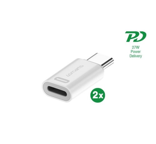 4smarts Lightning - USB Type-C PD adapter szett, 27W, 2 db