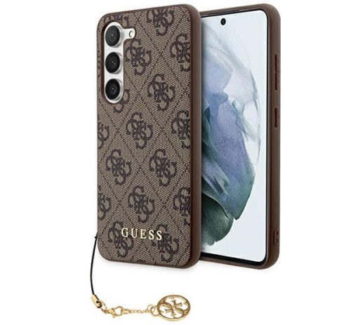 Guess 4G Charms Collection Samsung Galaxy A55 hátlap tok, barna, CSA55GF4GBR