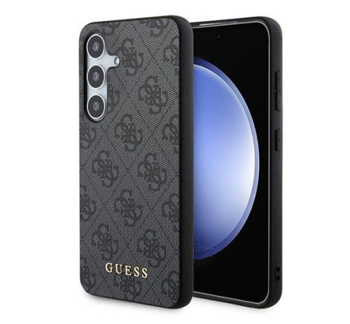 Guess 4G Metal Gold Logo Samsung Galaxy A35 hátlap tok, fekete, GUOHCSA35G4GFGR