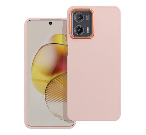 Frame Motorola G73 közepesen ütésálló tok kameravédő kerettel, rózsaszín