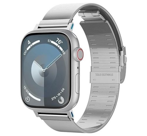 Spigen Sleek Link Apple Watch Ultra 2/1 (49mm) / 9/8/7 (45mm) / SE (2nd/1st Gen)/6/5/4 (44mm) / 3/2/1 (42mm) szíj, ezüst