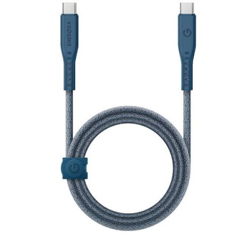 Energea kabel Flow Type-C / Type-C szövet gyorstöltő- és adatkábel, 1.5m, 240W, 5A, kék