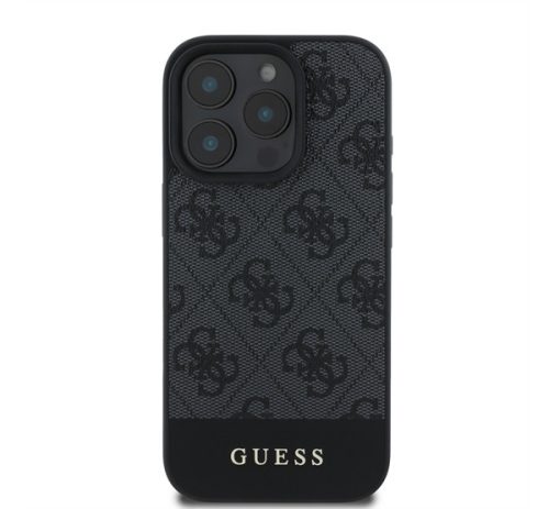 Guess 4G Bottom Stripe Apple iPhone 16 Pro hátlap tok, szürke UHCP16LG4GLGR