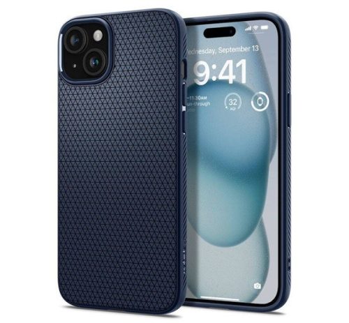 Spigen Liquid Air iPhone 16 tok, Navy Blue tok, kék ACS08195