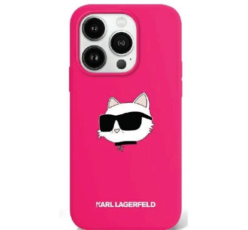 Karl Lagerfeld Silicone Choupette Head Print Apple iPhone 16 MagSafe kompatibilis tok KLHMP16SSCHPPLF